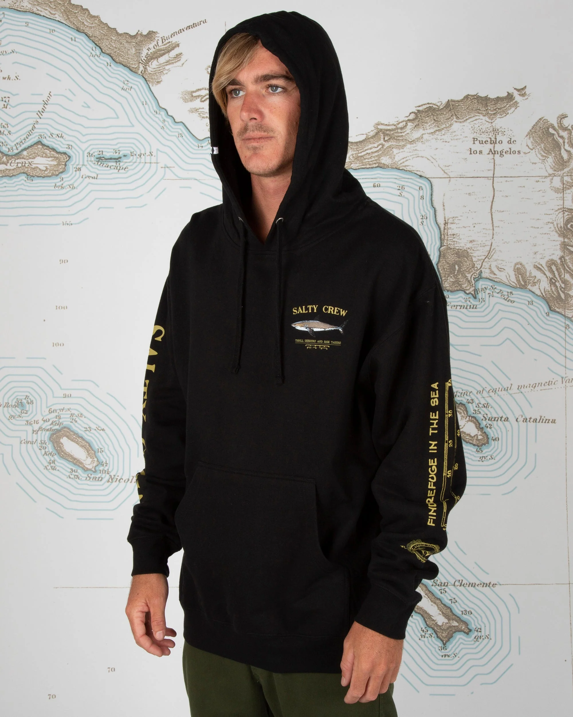 Bruce Hood Fleece - Black - Image 3
