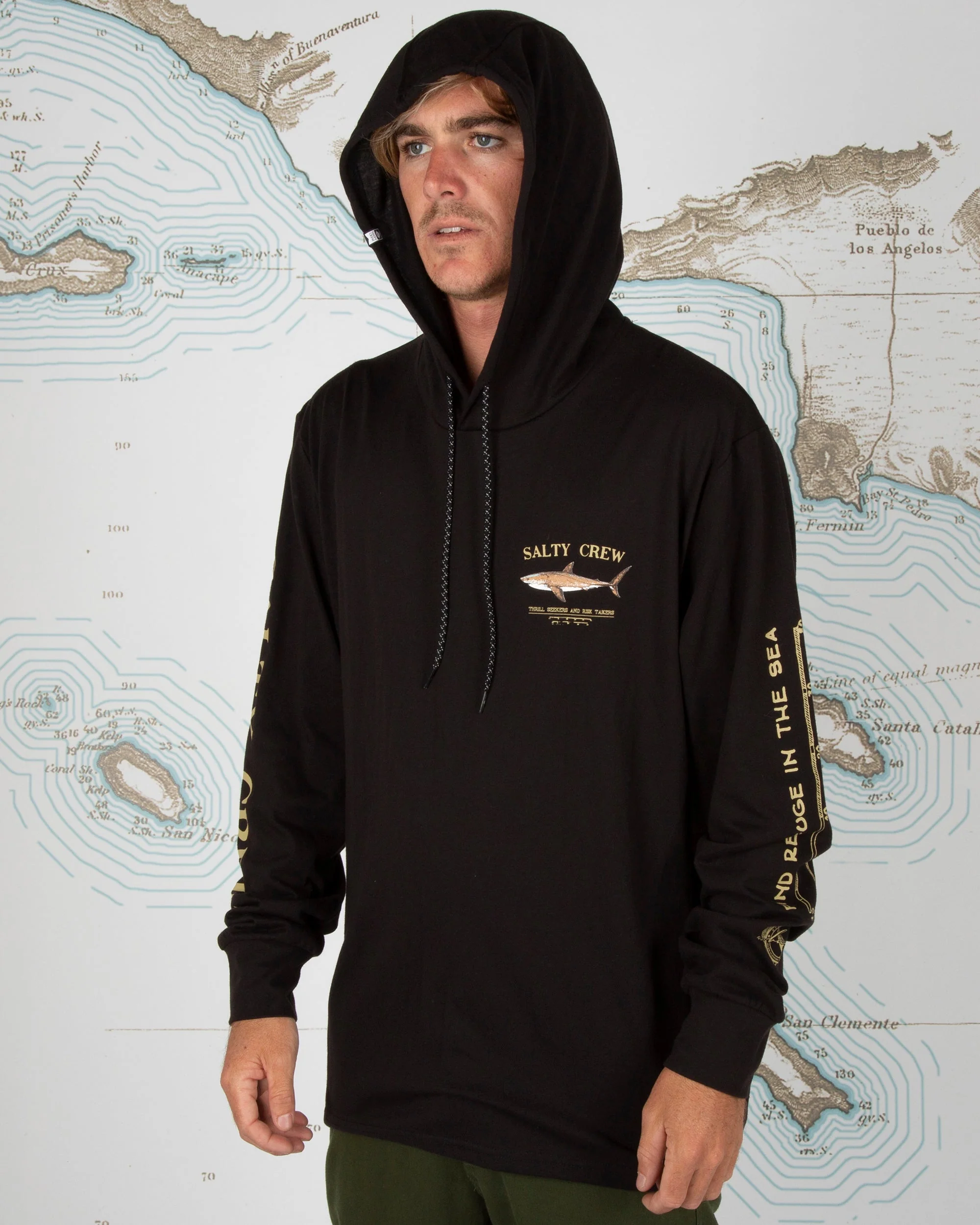 Bruce Hood Tech Tee - Black - Image 3